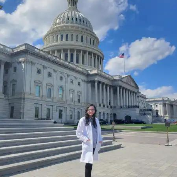 Woman at capitol building