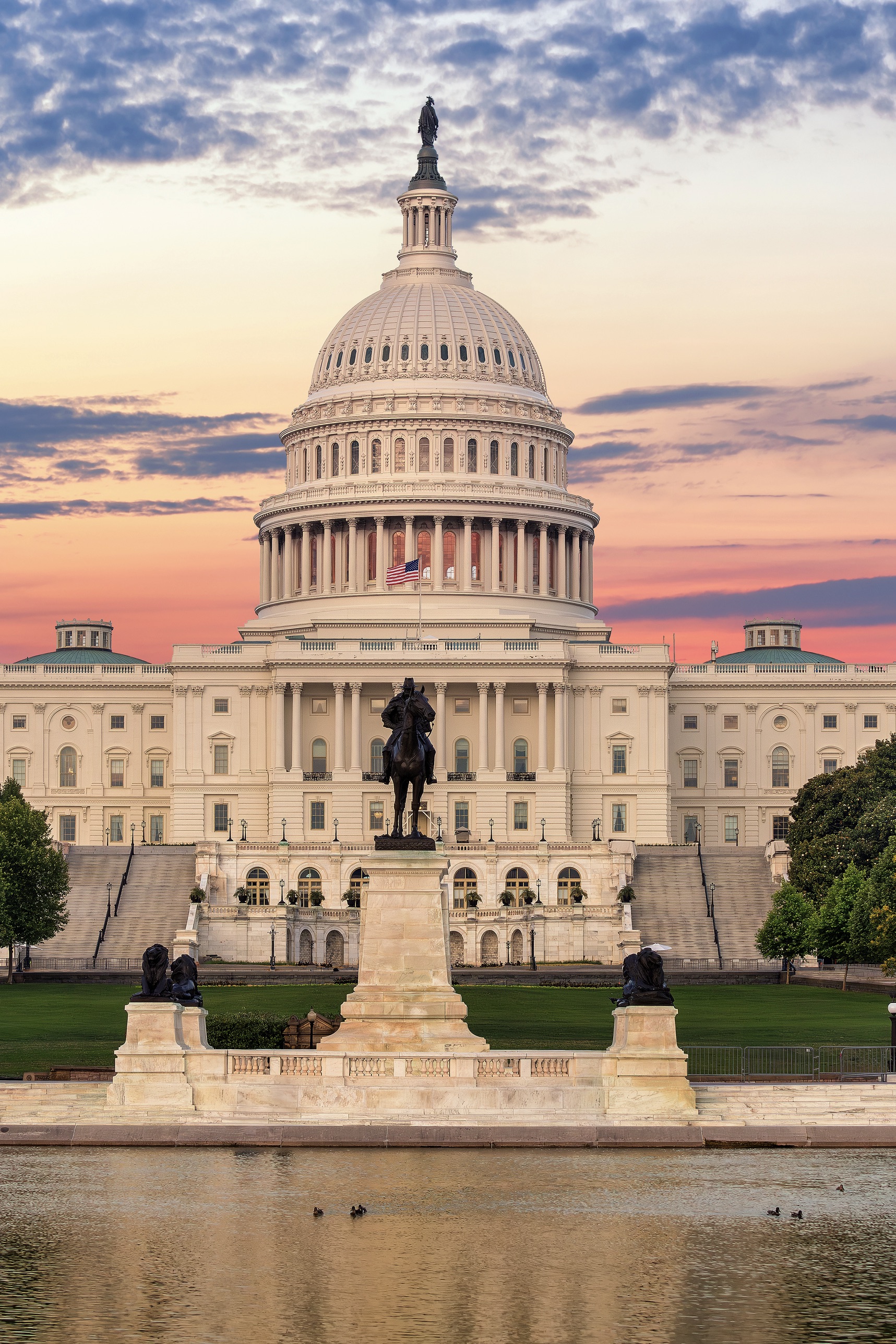 United States Capitol Building at Sunrise stock phot