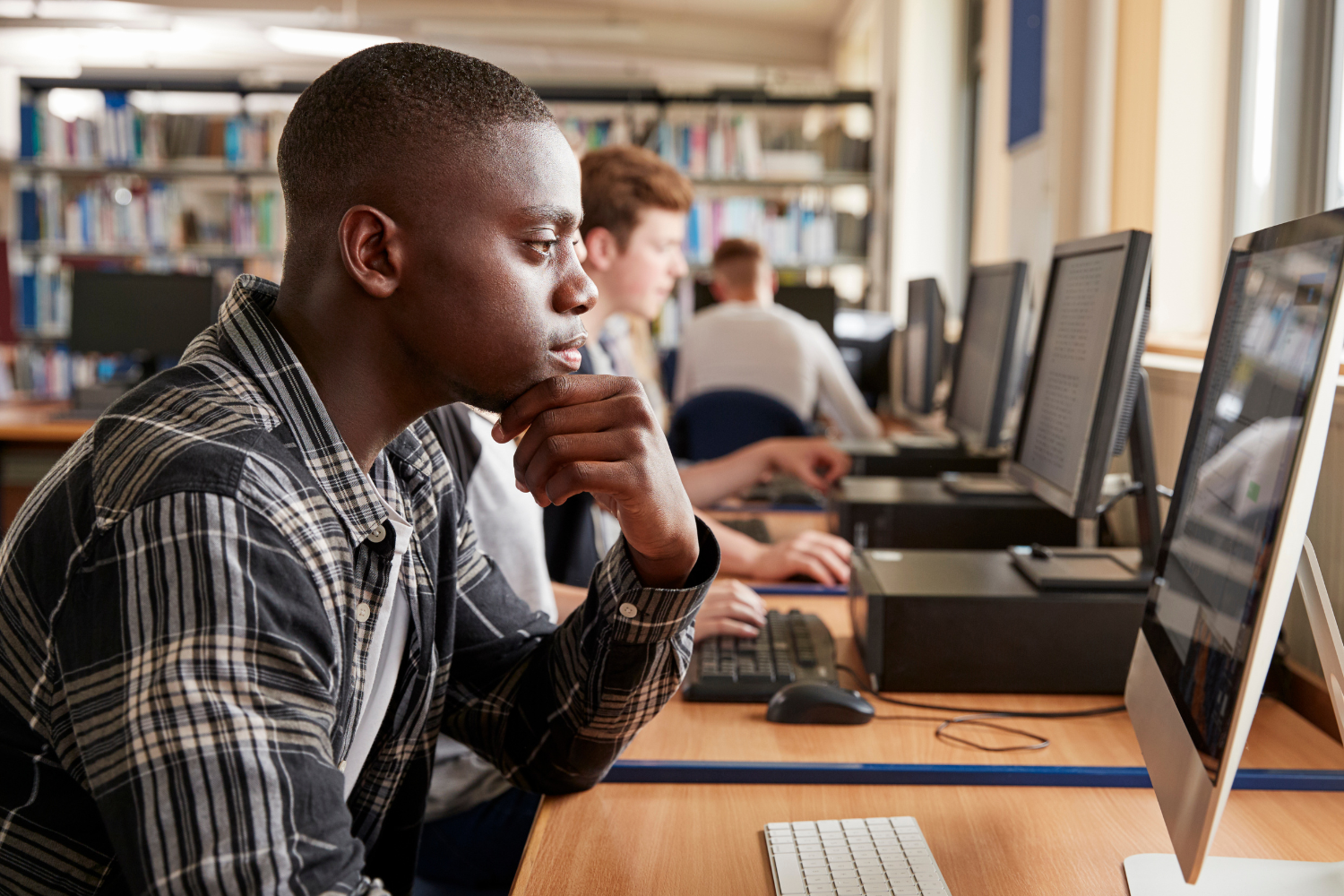 Man on computer